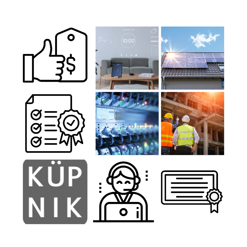 Kommunikations- und Smart-Home-Technologien, Solarenergie und Baufortschritt bei KÜPNIK Group, innovativ, nachhaltig und zukunftsorientiert in Deutschland.